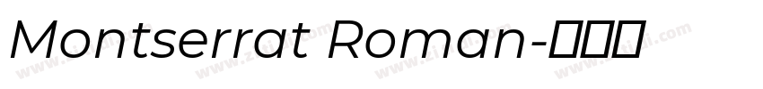 Montserrat Roman字体转换